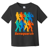 Bigfoot Playing Saxophone Saxsquatch Toddler T-Shirt