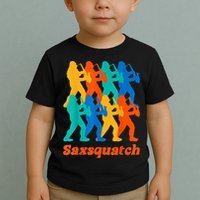 Bigfoot Playing Saxophone Saxsquatch Toddler T-Shirt