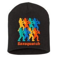 Bigfoot Playing Saxophone Saxsquatch Short Acrylic Beanie