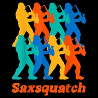 Bigfoot Playing Saxophone Saxsquatch Wool Snapback Cap