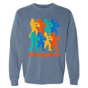 Bigfoot Playing Saxophone Saxsquatch Garment-Dyed Sweatshirt