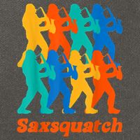 Bigfoot Playing Saxophone Saxsquatch Cotton Canvas Backpack