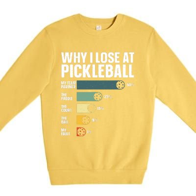 Best Pickleball Sport Pickleball Player Premium Crewneck Sweatshirt