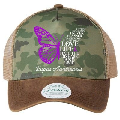 Butterfly Purple Systemic Lupus Erythematosus Awareness Legacy Tie Dye Trucker Hat
