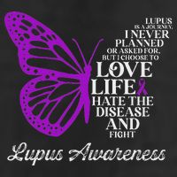Butterfly Purple Systemic Lupus Erythematosus Awareness 7 Panel Mesh Trucker Snapback Hat