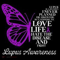 Butterfly Purple Systemic Lupus Erythematosus Awareness T-Shirt
