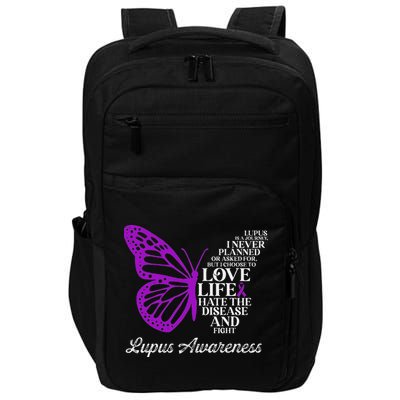 Butterfly Purple Systemic Lupus Erythematosus Awareness Impact Tech Backpack