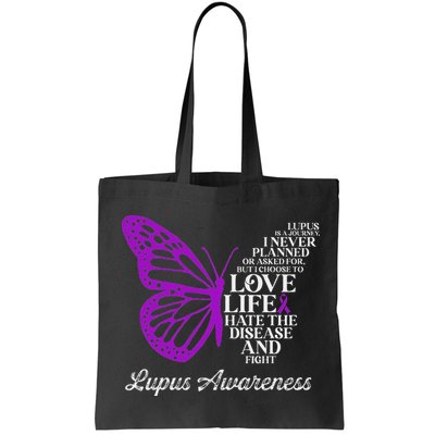 Butterfly Purple Systemic Lupus Erythematosus Awareness Bag