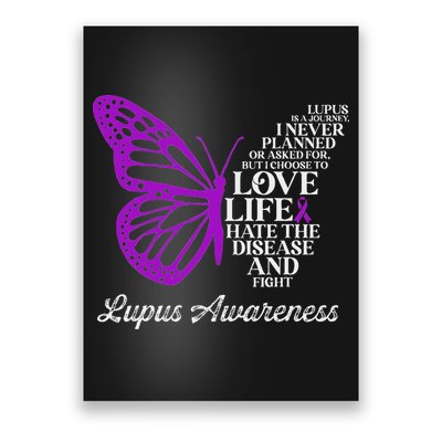 Butterfly Purple Systemic Lupus Erythematosus Awareness Poster