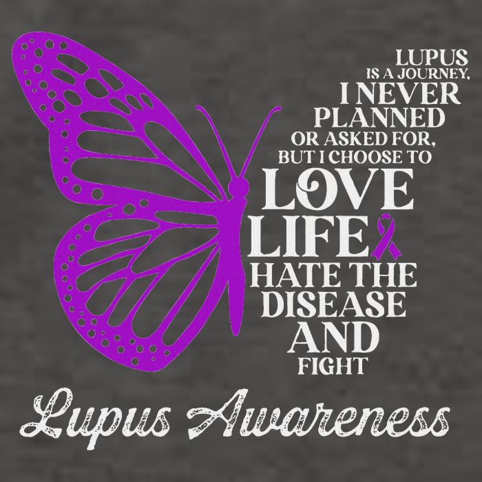 Butterfly Purple Systemic Lupus Erythematosus Awareness Vector Backpack