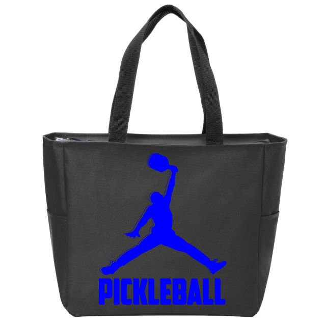 Blue Pickleball Sports Logo Zip Tote Bag