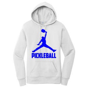 Blue Pickleball Sports Logo Women's Pullover Hoodie