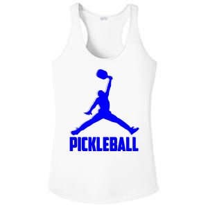 Blue Pickleball Sports Logo Ladies PosiCharge Competitor Racerback Tank