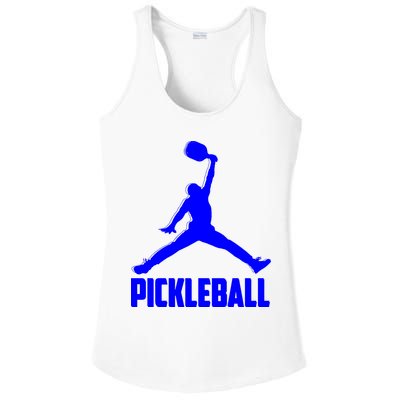 Blue Pickleball Sports Logo Ladies PosiCharge Competitor Racerback Tank
