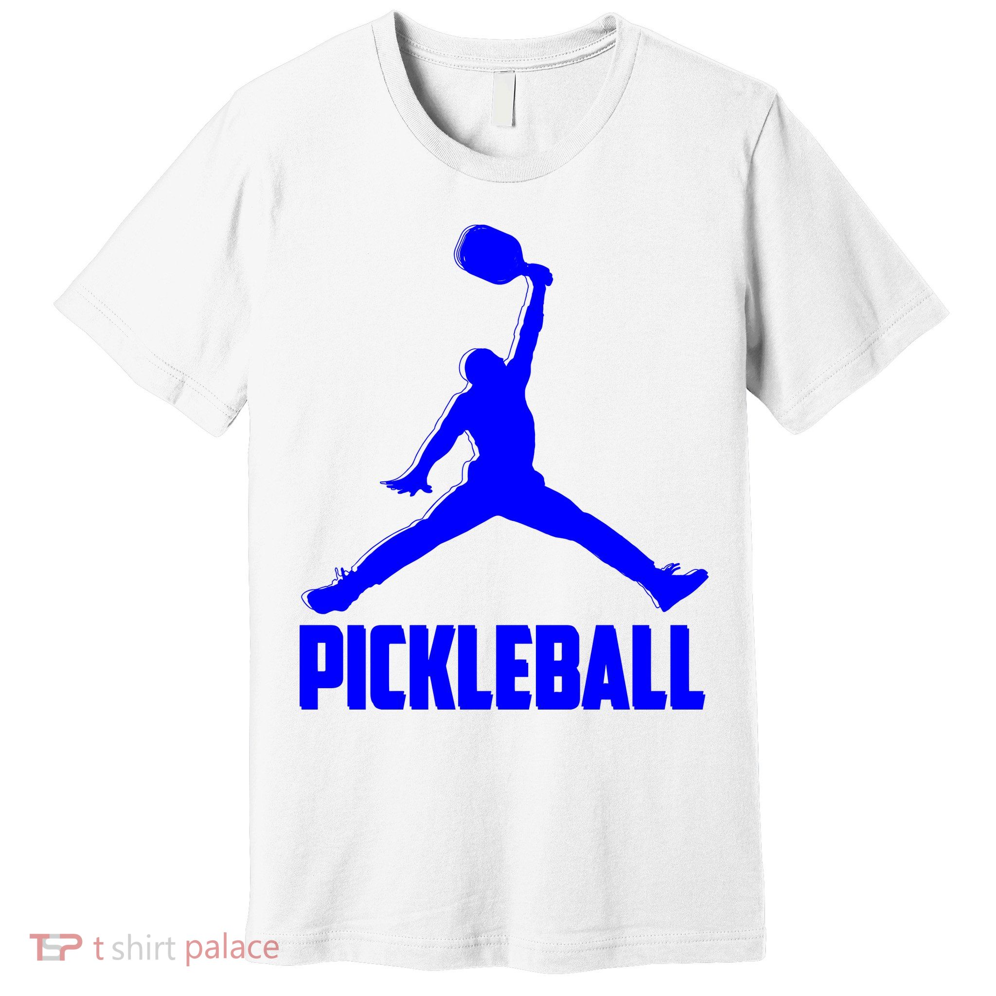 Blue Pickleball Sports Logo Premium T-Shirt
