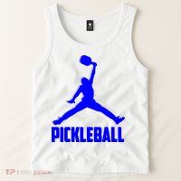 Blue Pickleball Sports Logo Tank Top