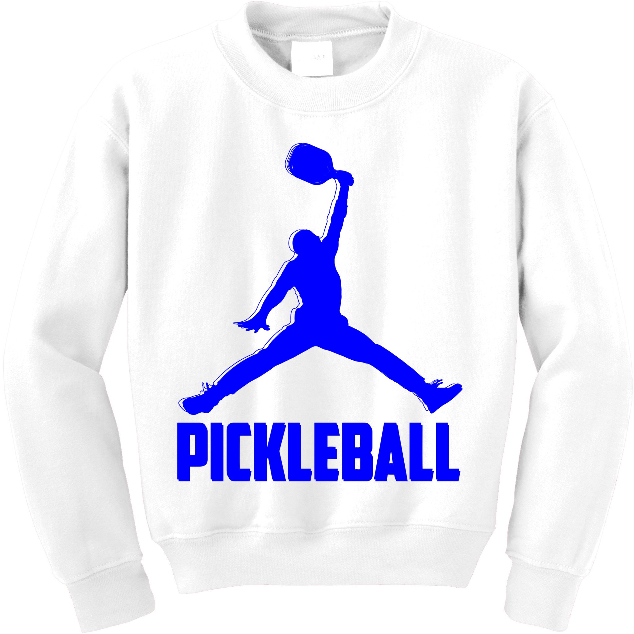 Blue Pickleball Sports Logo Kids Sweatshirt