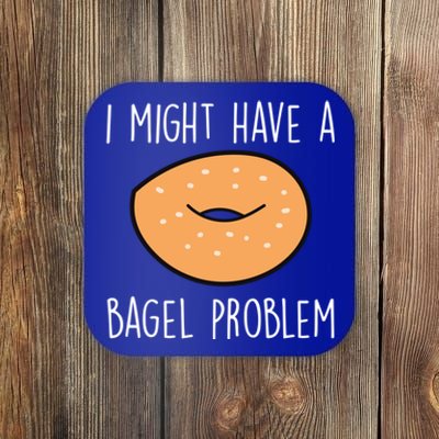 Bagel Problem Saying Bagels Funny Bagel Lover Baking Gift Coaster