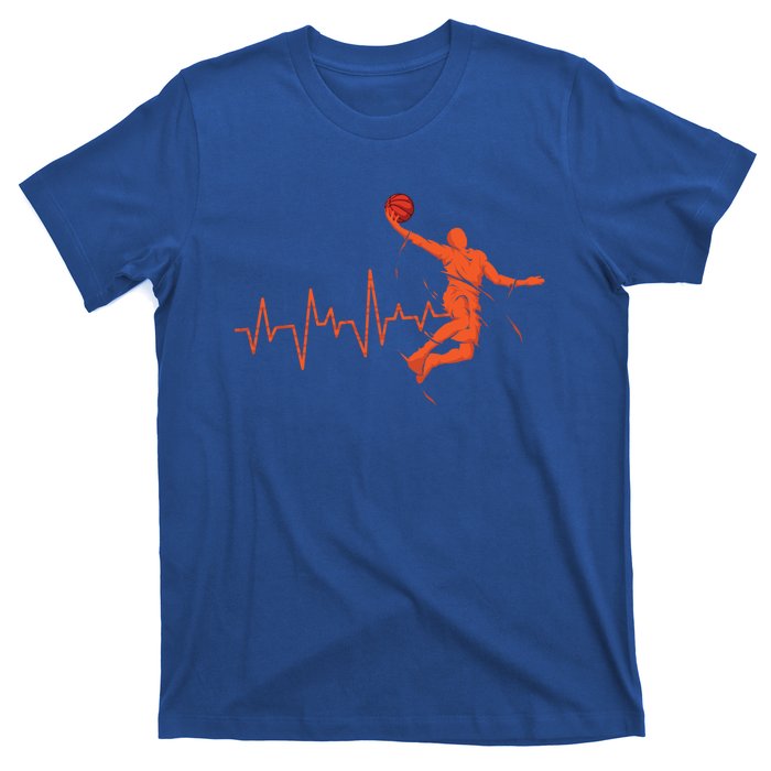 Basketball Player Streetball Sport Game Heartbeat Player Great Gift T-Shirt