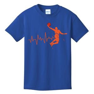 Basketball Player Streetball Sport Game Heartbeat Player Great Gift Kids T-Shirt