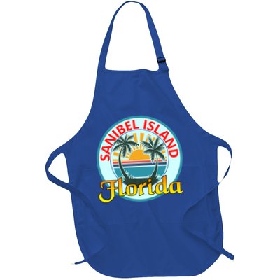 Beach Please Sanibel Island Florida Beach Spring Break Meaningful Gift Full-Length Apron With Pockets
