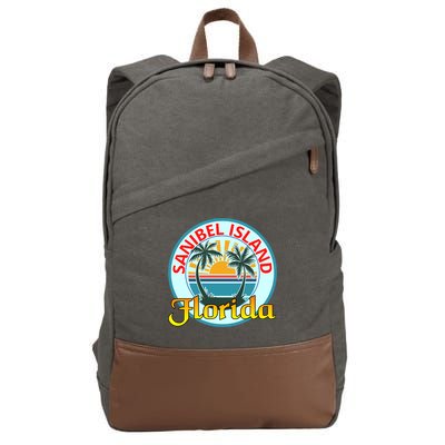 Beach Please Sanibel Island Florida Beach Spring Break Meaningful Gift Cotton Canvas Backpack