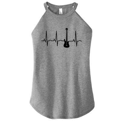 Bass Player Shirts Bass Guitar Player Heartbeat Women’s Perfect Tri Rocker Tank