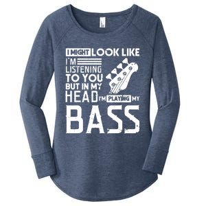 Bass Player Shirts Men Gift For Bass Guitar Player Bassist Women's Perfect Tri Tunic Long Sleeve Shirt