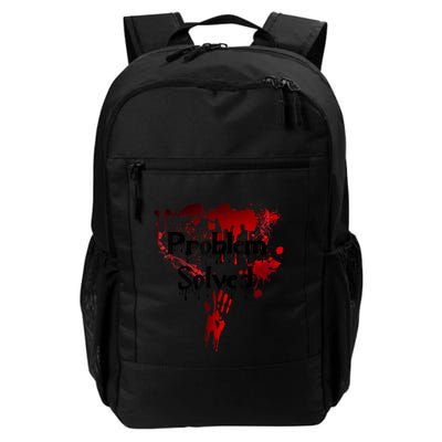 Bloody Problem Solved Halloween Scary Horror Print Effect Daily Commute Backpack