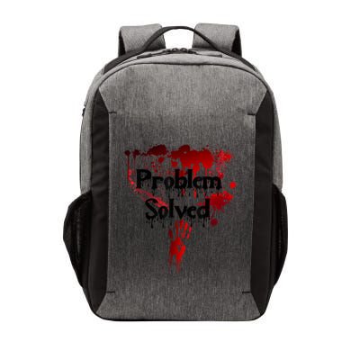 Bloody Problem Solved Halloween Scary Horror Print Effect Vector Backpack