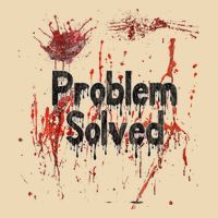 Bloody Problem Solved Halloween Scary Horror Print Effect Drawstring Bag