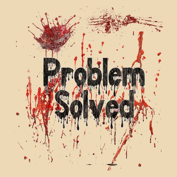 Bloody Problem Solved Halloween Scary Horror Print Effect Drawstring Bag