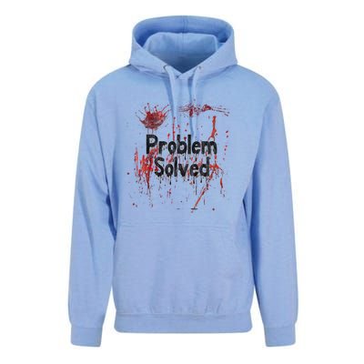 Bloody Problem Solved Halloween Scary Horror Print Effect Unisex Surf Hoodie