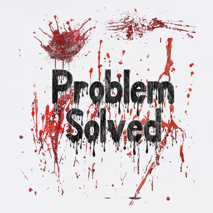 Bloody Problem Solved Halloween Scary Horror Print Effect Mousepad