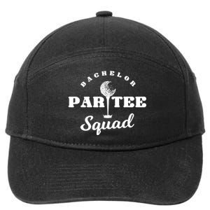 Bachelor Par-Tee Squad | Funny Golf Bachelor Party Pun Gift 7-Panel Snapback Hat