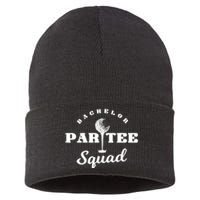 Bachelor Par-Tee Squad | Funny Golf Bachelor Party Pun Gift Sustainable Knit Beanie