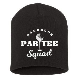 Bachelor Par-Tee Squad | Funny Golf Bachelor Party Pun Gift Short Acrylic Beanie