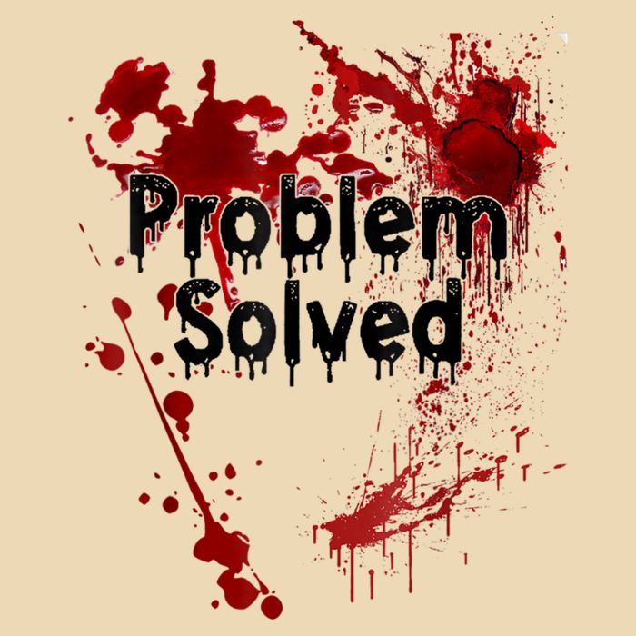 Bloody Problem Solved Halloween Scary Horror Print Effect Drawstring Bag