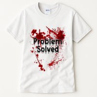 Bloody Problem Solved Halloween Scary Horror Print Effect Tall T-Shirt