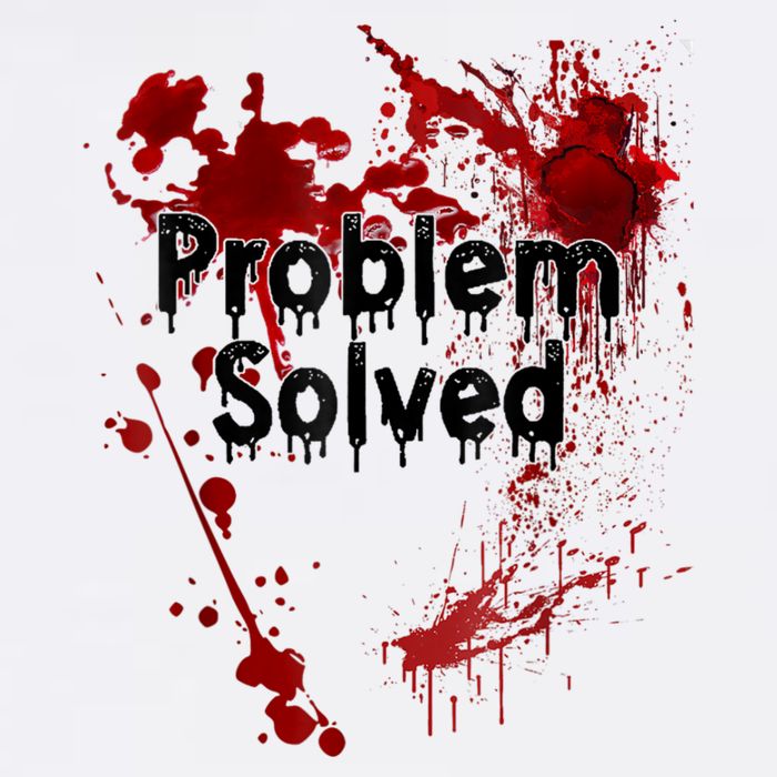 Bloody Problem Solved Halloween Scary Horror Print Effect Mousepad