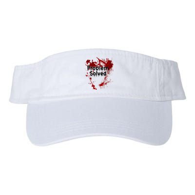 Bloody Problem Solved Halloween Valucap Bio-Washed Visor
