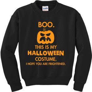 Boo Pumpkin Sarcastic Funny Halloween Costume Kids Sweatshirt