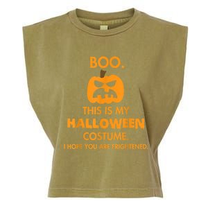 Boo Pumpkin Sarcastic Funny Halloween Costume Garment-Dyed Women's Muscle Tee