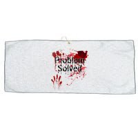 Bloody Problem Solved Halloween Scary Horror Print Effect Large Microfiber Waffle Golf Towel