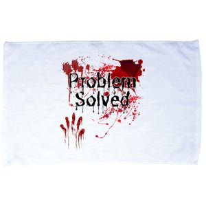 Bloody Problem Solved Halloween Scary Horror Print Effect Microfiber Hand Towel