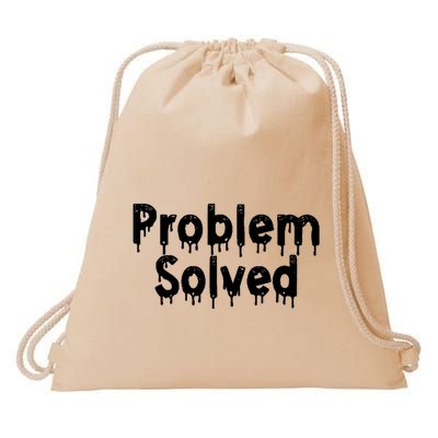 Bloody Problem Solved Halloween Scary Horror Print Effect Drawstring Bag