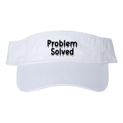 Bloody Problem Solved Halloween Scary Horror Print Effect Valucap Bio-Washed Visor