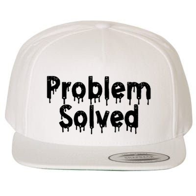 Bloody Problem Solved Halloween Scary Horror Print Effect Wool Snapback Cap