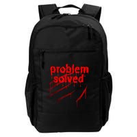Bloody Problem Solved Halloween Scary Horror Print Effect Backpack