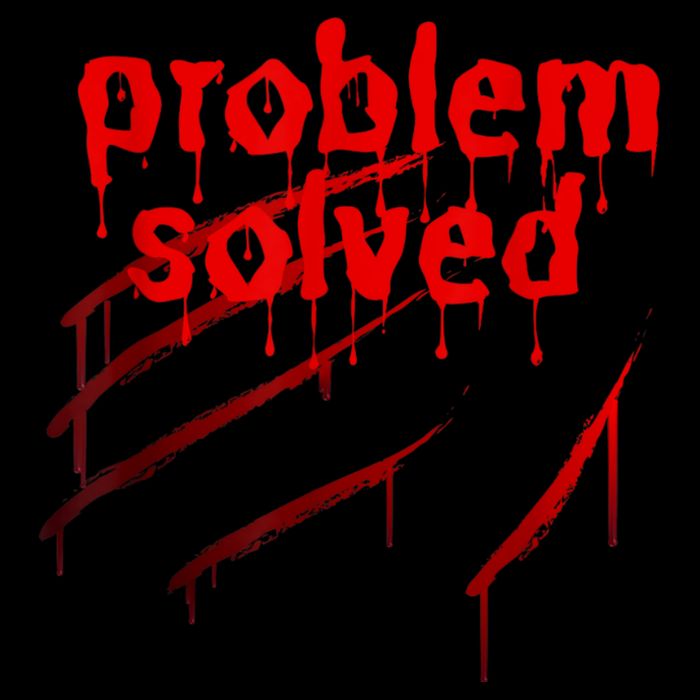 Bloody Problem Solved Halloween Scary Horror Print Effect Drawstring Bag